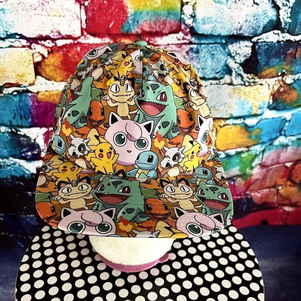 Pokemon Character Collage Baseball Style Hat Cap One Size